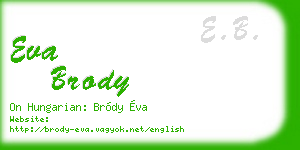 eva brody business card