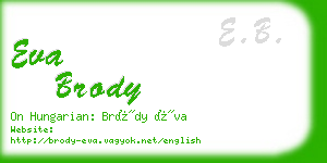 eva brody business card